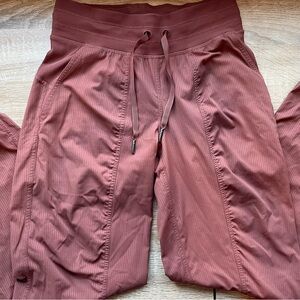 Rust Lululemon dance studio pants